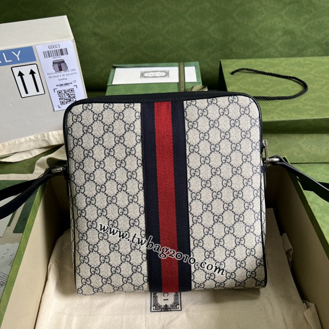 gucci專櫃新款Supreme帆布肩背包 古馳Ophidia系列GG手袋 jcp1830